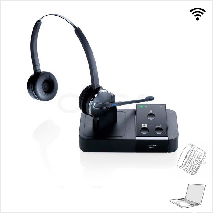 Jabra PRO 9450 Duo Flex Kablosuz Kulaklık 1